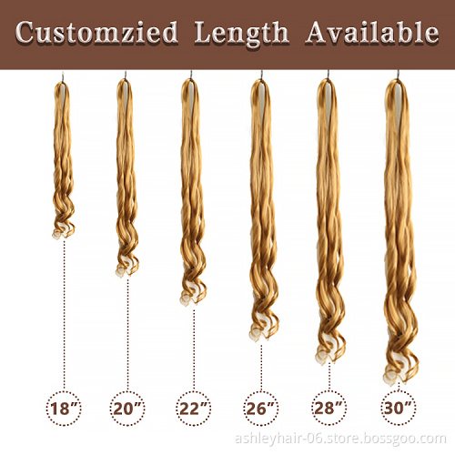 Julianna 150G 24Inch Kanekalon Spiral French Curl Wave Yaki Bulk For Braiding Hair With Curly Ends Synthetic Braids Loose Wave